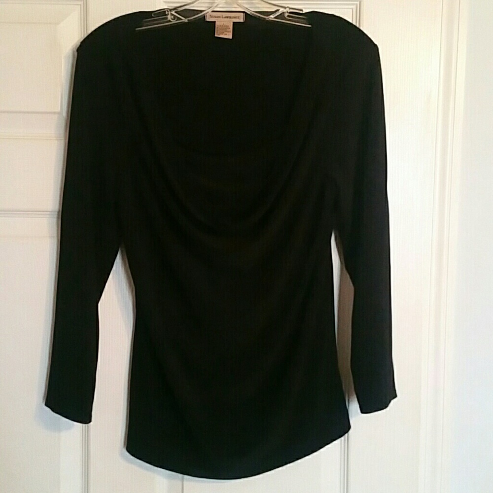 Drape front blouse